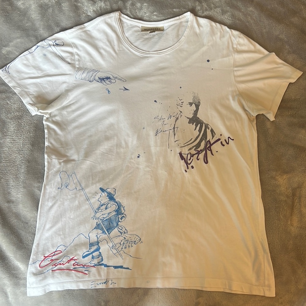 BURBERRY Tshirt, white, large